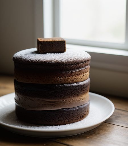Fudgy Hanukkah Cake recipe image