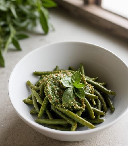 Funky Pesto With Green Beans recipe image