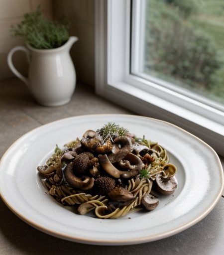 Fusilli With Assorted Wild Mushrooms recipe image