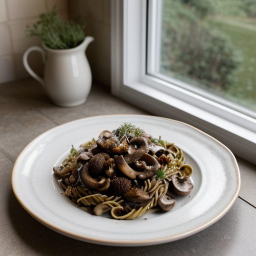 Fusilli With Assorted Wild Mushrooms recipe image
