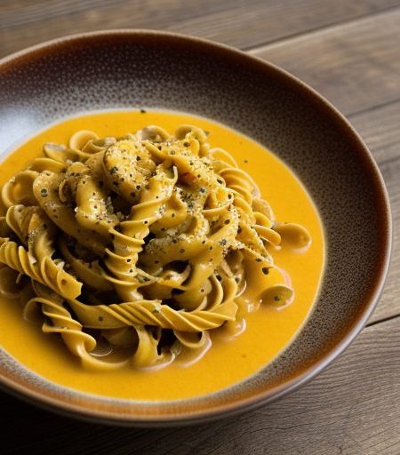 Fusilli With Yellow Pepper Sauce (5 PTS recipe image