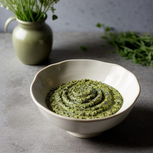 GARLIC CHIVE PESTO - House Beautiful recipe image