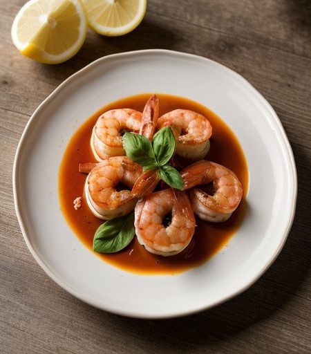 Gamberi Alla Pasquale (Shrimp With Special Le recipe image