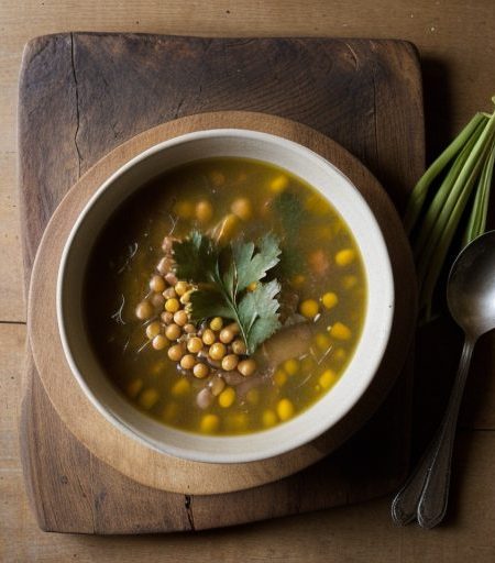 Garbanzo-Vegetable Soup - Vegetarian Cooking recipe image