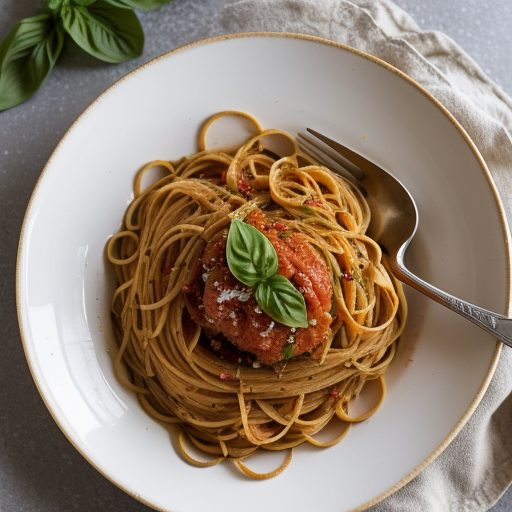 Garden Fresh Pasta With Tomato-Basil Sauce recipe image
