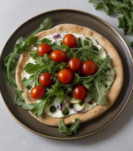 Garden Salad Pizza recipe image
