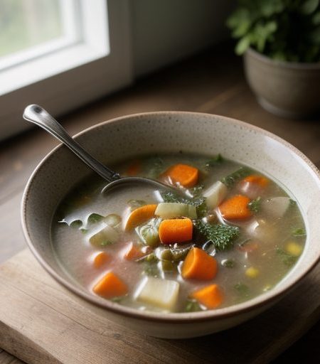 Garden Vegetable Soup. recipe image