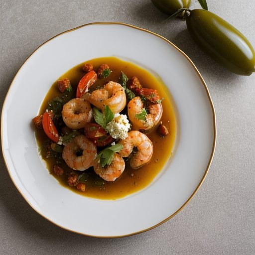 Garides Kokkiyia Me Feta (Shrimp & Feta in Sh recipe image