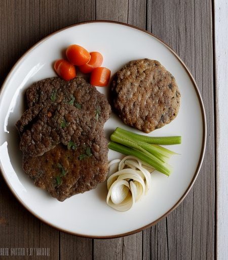 Garlic Beef Patties With Vegetables ( 6 Points recipe image
