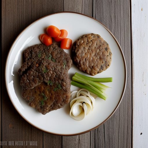 Garlic Beef Patties With Vegetables ( 6 Points recipe image