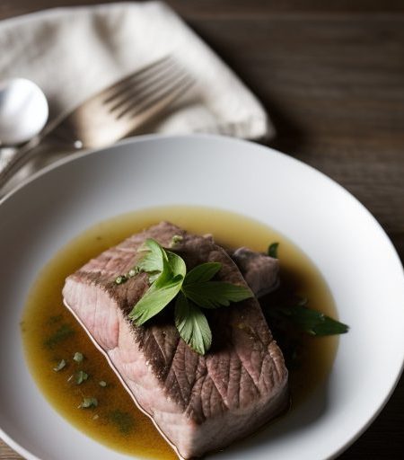 Garlic Braised Tuna Steaks recipe image