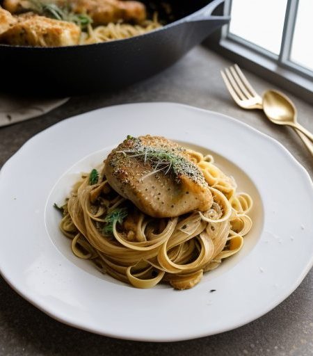 Garlic Chicken W/Pasta recipe image