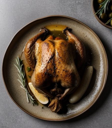 Garlic Pan- Roasted Game Hens recipe image