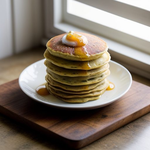 Garlic Pancakes With Ham Sauce recipe image
