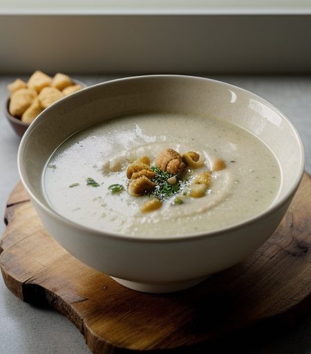 Garlic Soup With Croutons recipe image