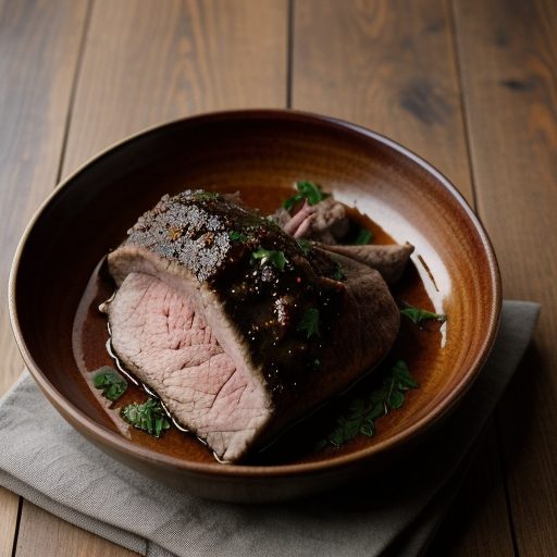 Garlic-Stuffed Leg of Lamb With Cabernet Sauce recipe image