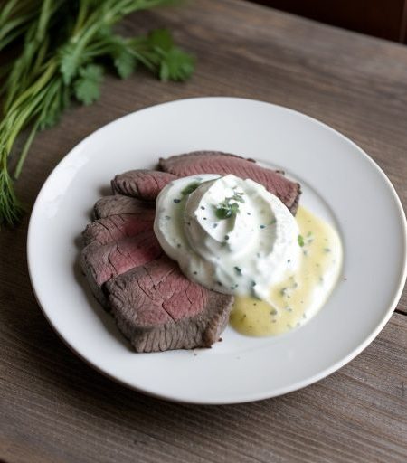 Garlic and Sour Cream on Steak recipe image
