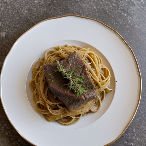 Garlicky Beef & Pasta recipe image