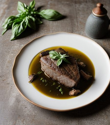 Garlicky Pork With Basil recipe image
