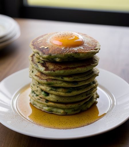 Garlicky Pork-and-Asparagus Pancakes recipe image