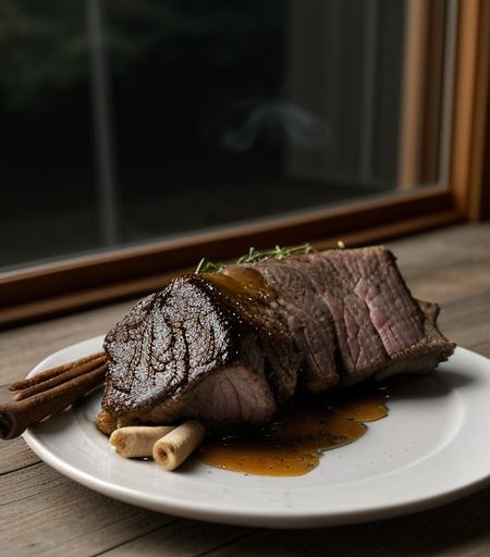 Garlicky Smoke-Roasted Lamb recipe image