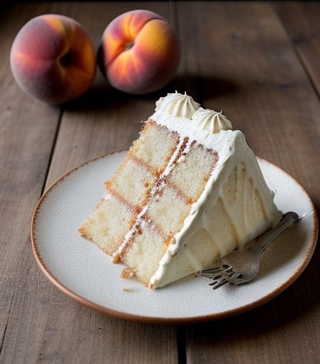 Georgia Peaches-and-Cream Cake recipe image