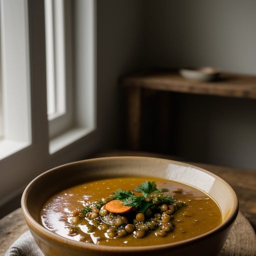 German Lentil Soup With Frankfurters recipe image