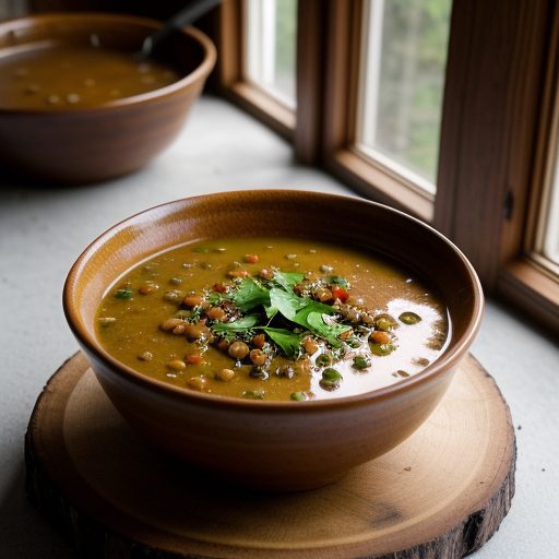 German Lentil Soup With Frankfurters recipe image