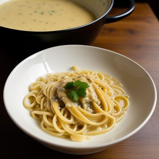 German Noodle Ring With Cheese Sauce recipe image