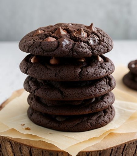 Giant Double Chocolate Chip Cookies recipe image