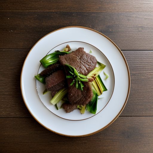 Ginger Beef With Bok Choy recipe image