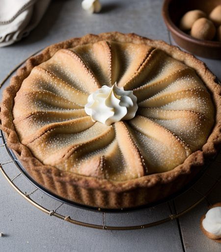 Ginger-Caramel Macadamia Pie recipe image