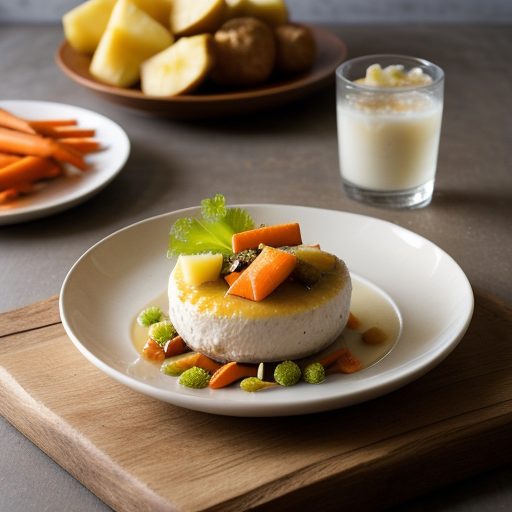 Ginger Chicken With Carrots and Fruit recipe image