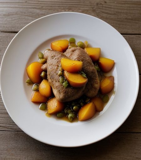 Ginger Chicken With Peaches ...Magazine recipe image