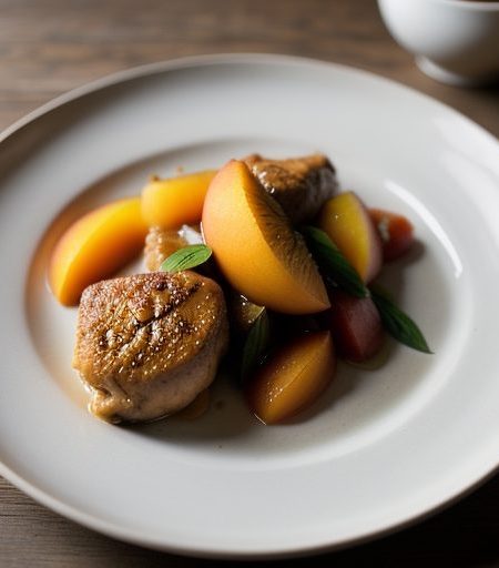 Ginger Chicken With Peaches recipe image