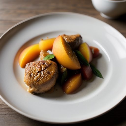 Ginger Chicken With Peaches recipe image