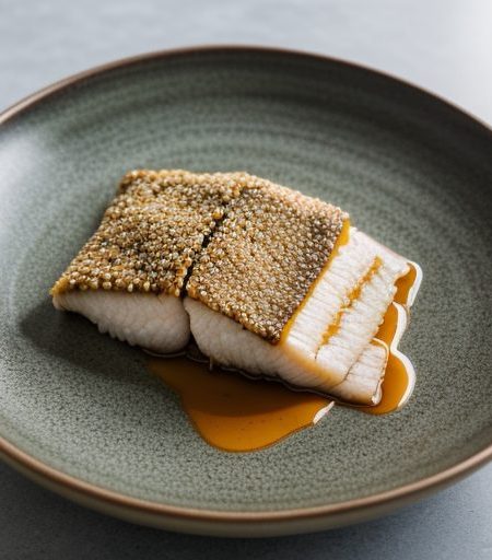 Ginger Crusted Onaga With Miso Sesame Vinaigrette recipe image