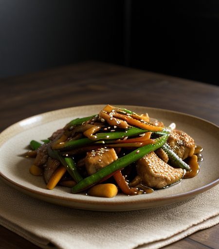 Ginger-Sesame-Chicken Stir-Fry recipe image