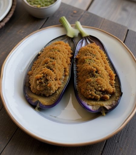 Ginger Stuffed Eggplant recipe image
