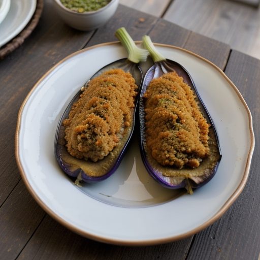 Ginger Stuffed Eggplant recipe image