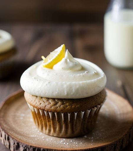 Gingerbread Cupcakes With Lemon Cream Cheese recipe image