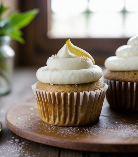 Gingerbread Cupcakes With Lemon Cream Cheese Frosting recipe image