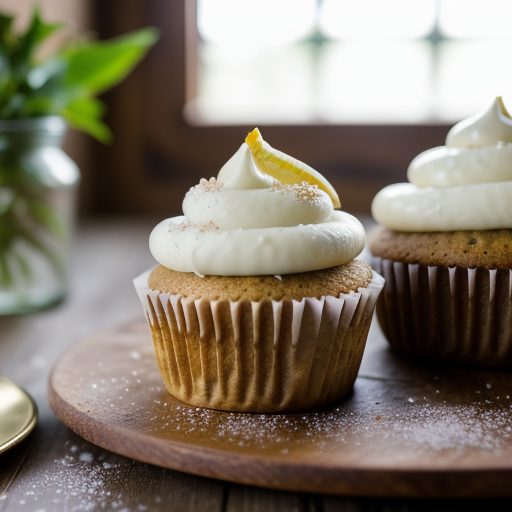 Gingerbread Cupcakes With Lemon Cream Cheese Frosting recipe image