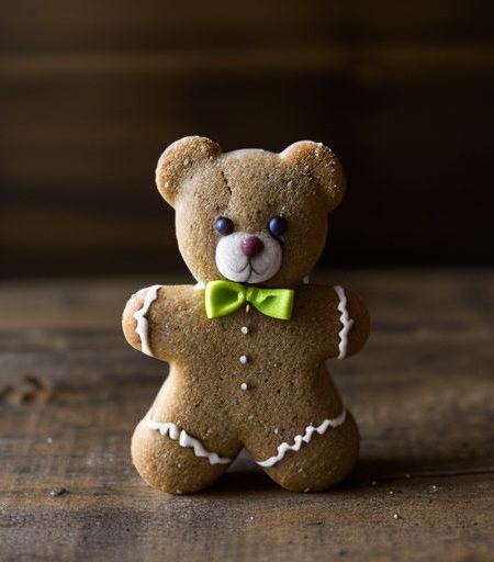 Gingerbread Teddy Bear Cookies recipe image