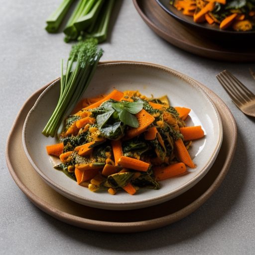 Gingered Carrot and Spinach Supreme (Shaahi Palak recipe image