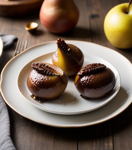 Gingersnap-Rum Baked Pears recipe image