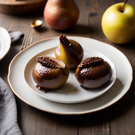 Gingersnap-Rum Baked Pears recipe image