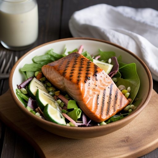 Gingery Grilled Salmon Salad *Jb recipe image