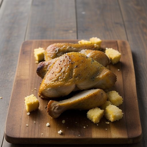 Glazed Chicken Legs With Cornbread Stuffing recipe image