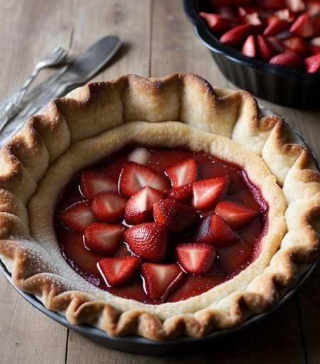 Glazed Fresh Strawberry Pie recipe image